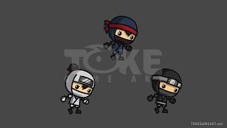 Mini Ninja - 3 Packs of 2D Ninja Character Sprite for Game screenshot 4