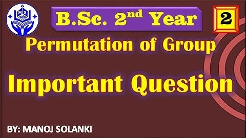 Important question (2) of Permutation Group || Group Theory || #msmaths #bscmaths #bamaths