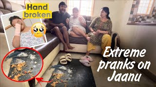 Extreme Pranks on Jaanu for 24 Hours 🤣 *Semma tension aita* | @ramwithjaanu