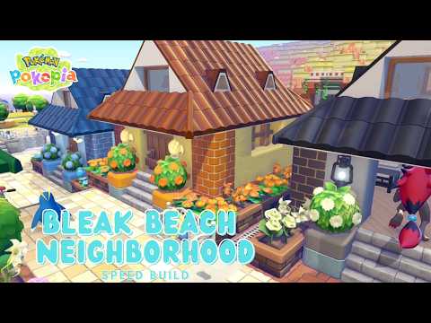 Easy Costal Neighborhood in the Bleak Beach | Speed Build | Pokemon Pokopia