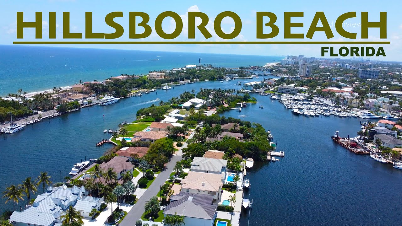 Hillsboro Beach Florida, 4K Drone Video Of Hillsboro Intercostal