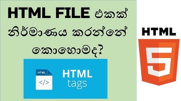 How to start Programming with HTML | web development | html tutorial | Learn with slgura (Sinhala)