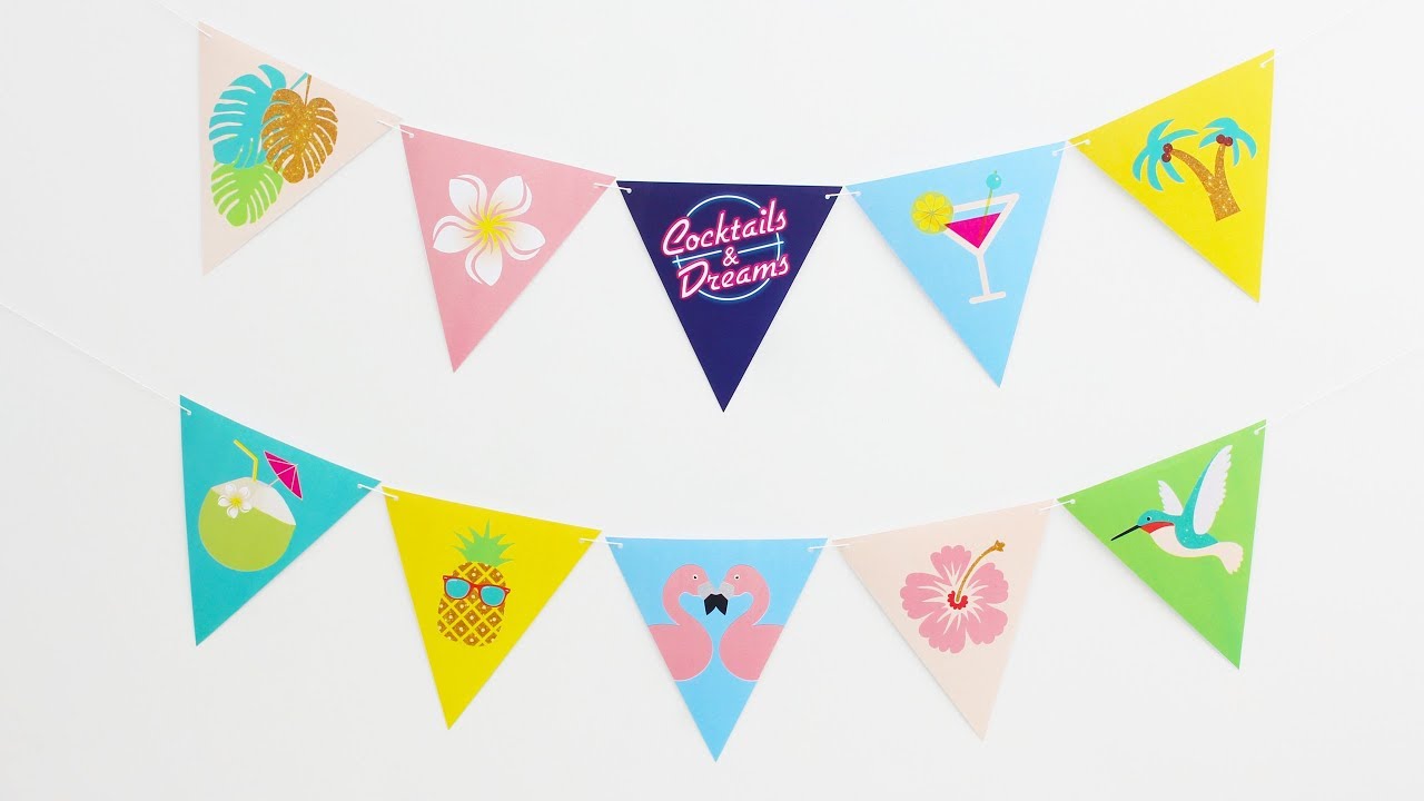 How to make a Banner 2 Ways with Party Printables