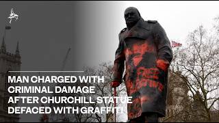 Man charged with criminal damage after Churchill statue defaced with graffiti