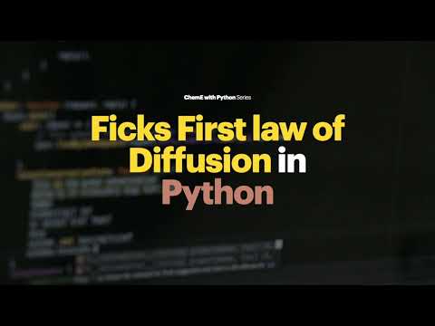 Solving Ficks Law of Diffusion using Python || Python & ChemE | ChemEnggLife