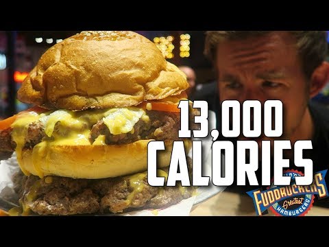 massive-double-fuddruckers-burger-challenge-|-13,000+-calories