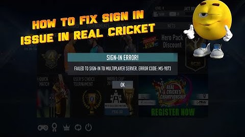 MULTIPLAYER SIGN IN ERROR PROBLEM SOLVED IN REAL CRICKET 20||REAL CRICKET 20 SIGN IN PROBLEM||RC 20