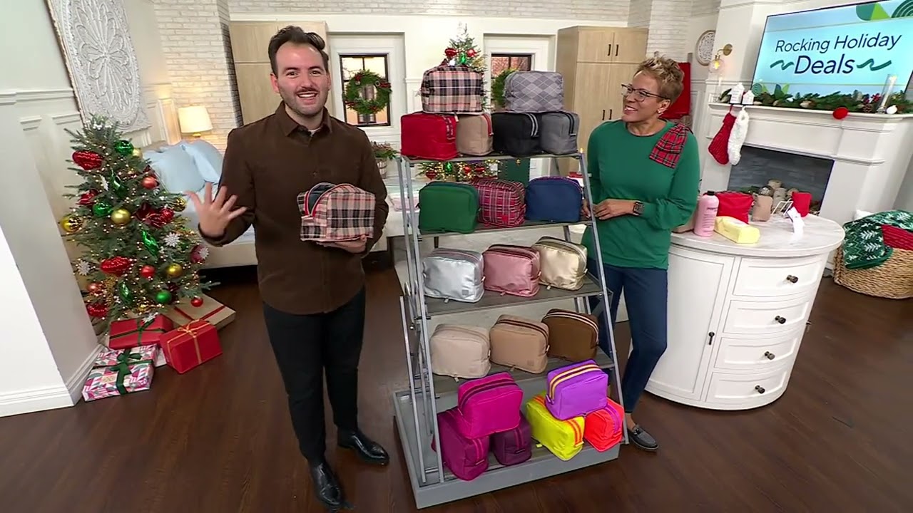 IHKWIP Set of 3 XL Packable Cosmetic Cases on QVC