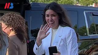 Depp Attorney Camille Vasquez greets fans after cross examination of Amber Heard