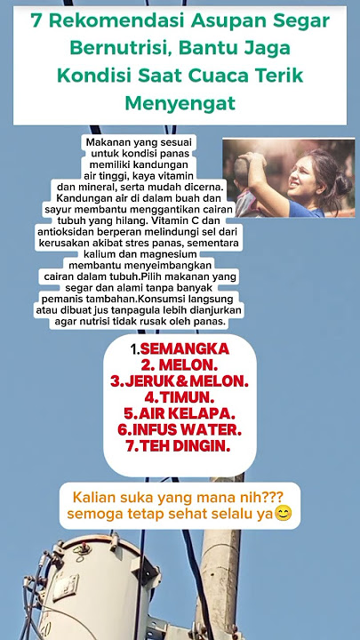 Rekomendasi asupan segar dicuaca panas 🔥#buah #nutrisi #cuaca #shorts #beritaterkini .