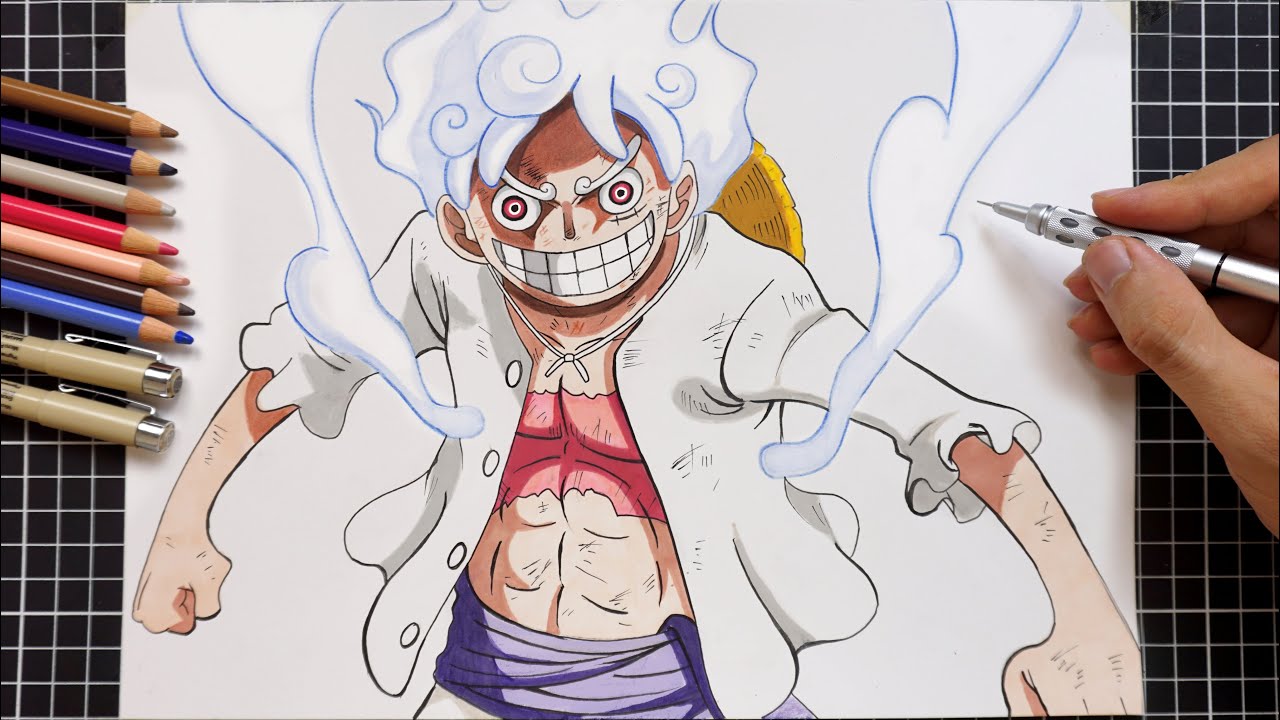 Monkey D. Luffy - Gear 5th One Piece 1045 by AkridDrawing