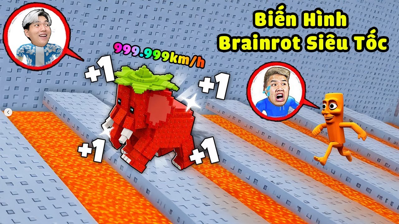 Huy Lơ BIẾN HÌNH BRAINROT SIÊU TỐC ĐỘ CHẠY 99999 KM/h Top 1 Roblox ?