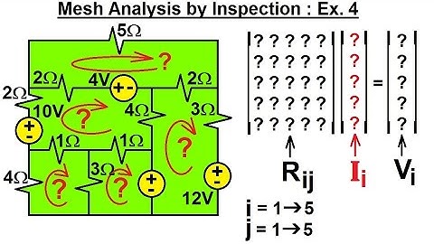 Electrical Engineering: Ch 3: Circuit Analysis (25 of 37) Mesh Current by Inspection: Ex. 4