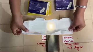Comfyclear Sanitary Pad Quality Test | Flashlight Transparency Test | 100% Clean & Fresh Pad screenshot 2