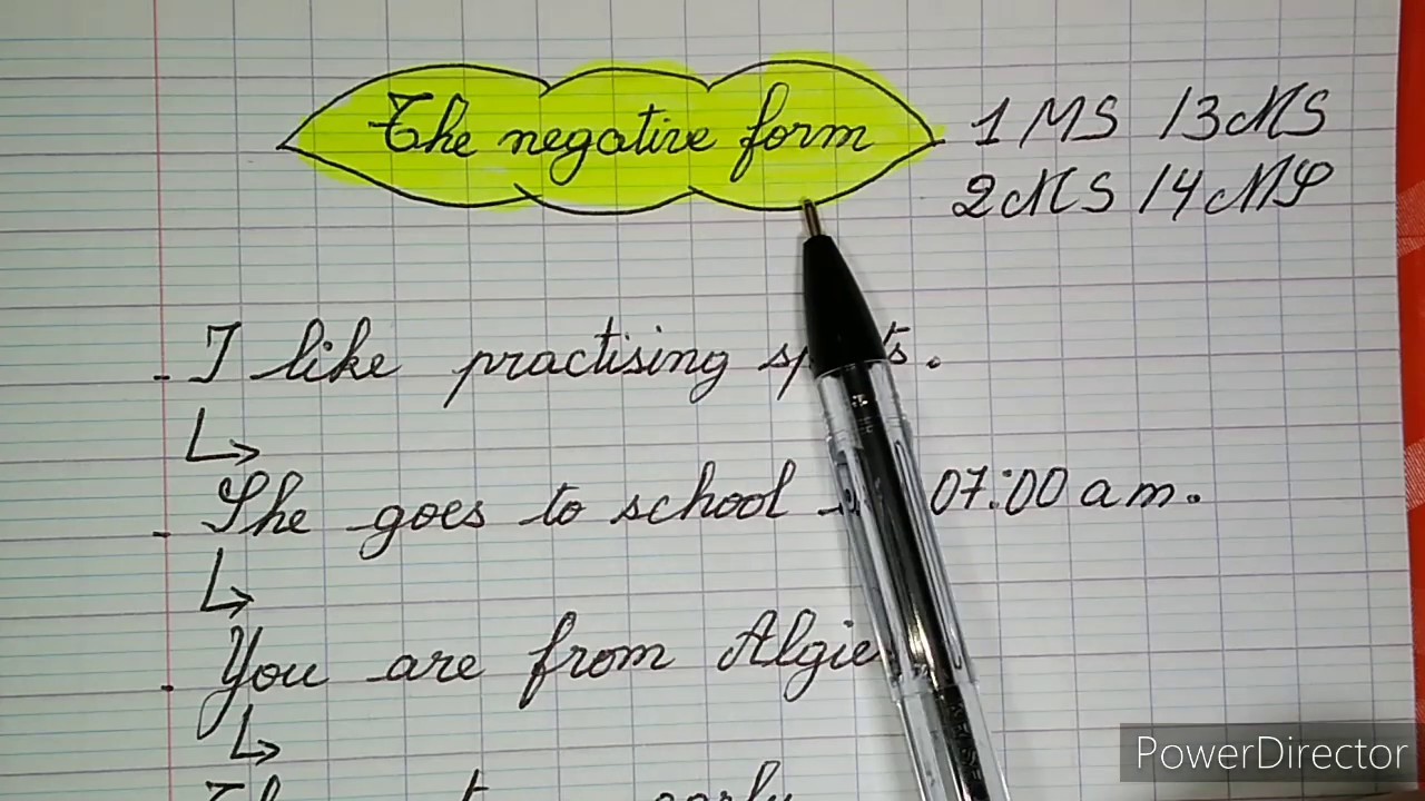 درس النفي في الإنجليزية لكل المستويات /تابع