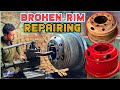 How to Replace Truck Wheel Broken Rim Plate || How to Repair Truck Wheel Cracked Rim Plate