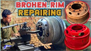 How to Replace Truck Wheel Broken Rim Plate || How to Repair Truck Wheel Cracked Rim Plate