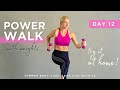 🔥DUMBBELL POWER WALK 🔥 FULL BODY TONING WORKOUT - DAY 12