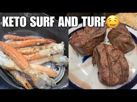 ULTIMATE Keto Surf and Turf Meal | 3 FABULOUS Easy Sides | Filets, Crab Legs, Roasted Okra & More!