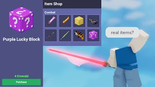 1v50 but there are Custom Items.. (Roblox Bedwars)
