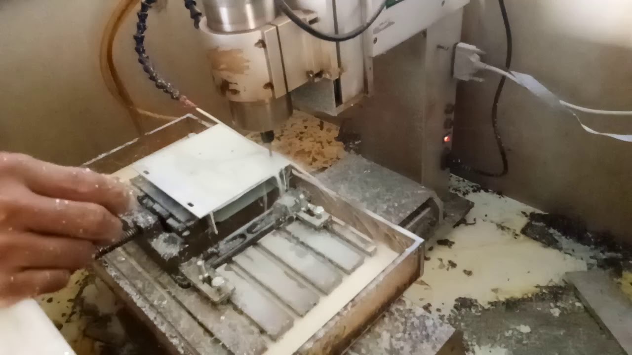 LY vertical CNC 3 axis drill hole on stainless steel - YouTube