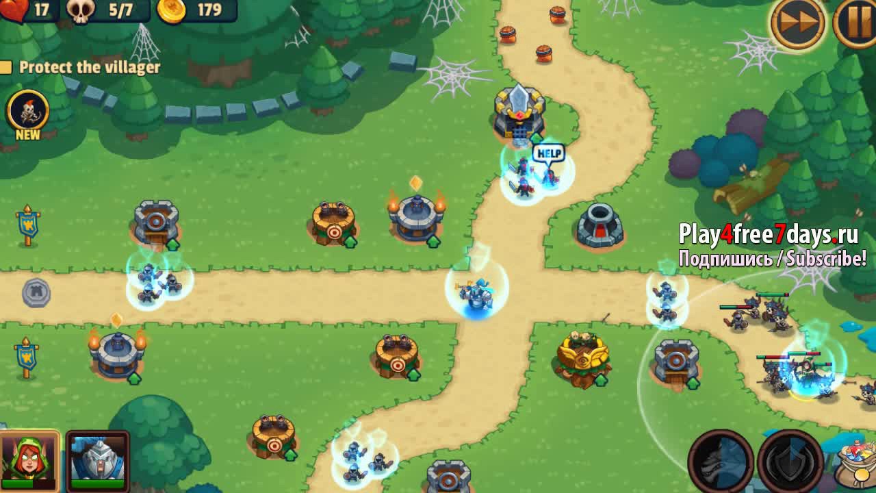 Legends TD, None Shall Pass! Level 8 # Жуки и слизняки атакуют