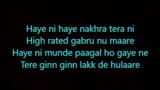 high rated gabru lyrics nawabzaade