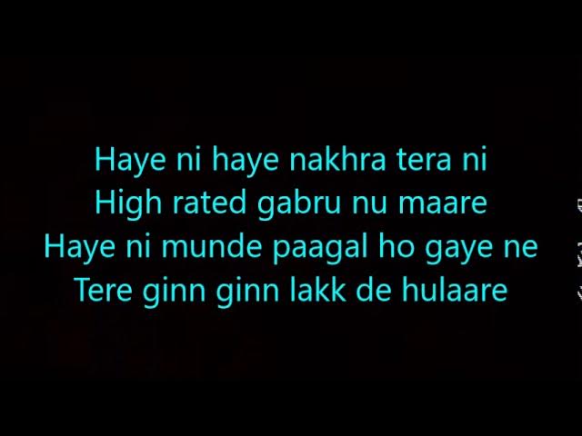 high rated gabru lyrics nawabzaade