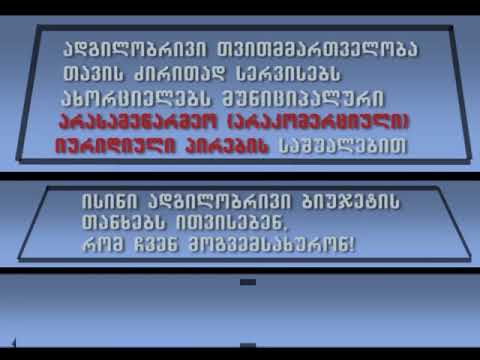 ადგილობრივი თვითმართველობა - რეკლამა-2011 წელი
