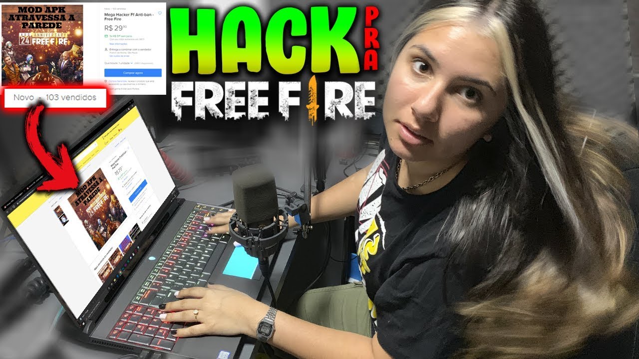 PEGUEI MINHA IRMÃ COMPRANDO HACK PRA FREE FIRE no MERCADO LIVRE!! clash royale update