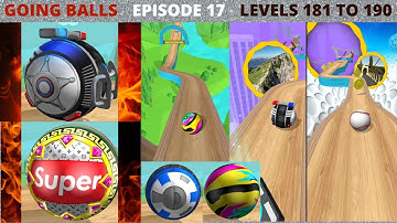 Episode 17| Going Balls| level 181 to 190| Completed in First Attempt| HD #goingballs #3dgame