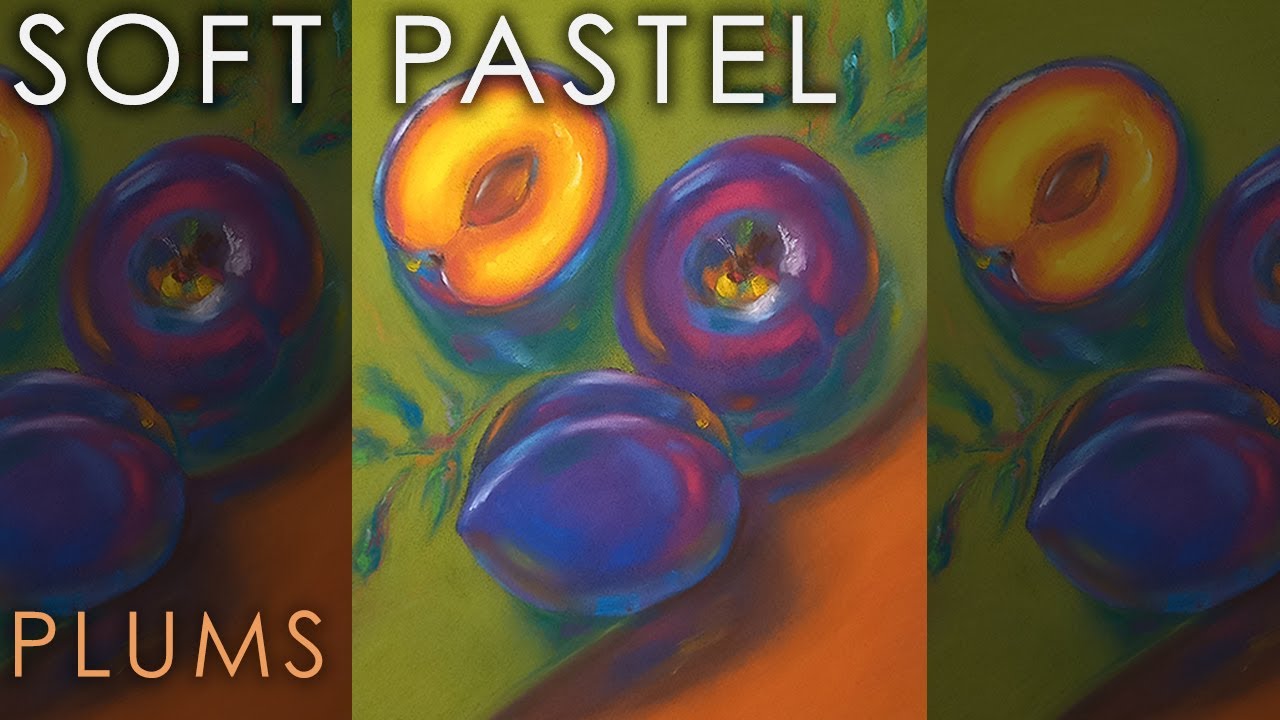 Painting Plums in Soft Pastel