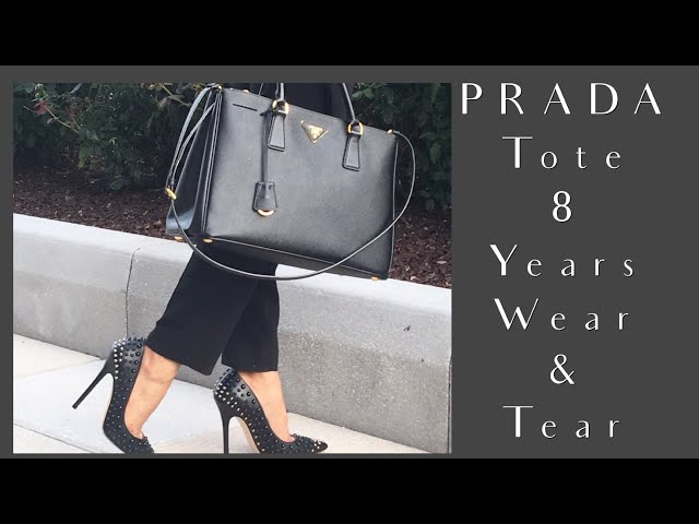 PRADA GALLERIA TOTE BAG, 8 Years Wear & Tear