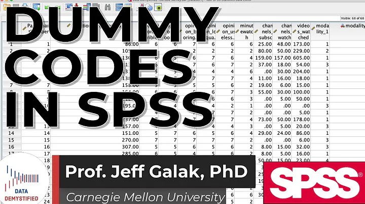 Dummy Coded Variables in SPSS (SPSS Tutorial Video #34)