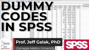 Dummy Coded Variables in SPSS (SPSS Tutorial Video #34)