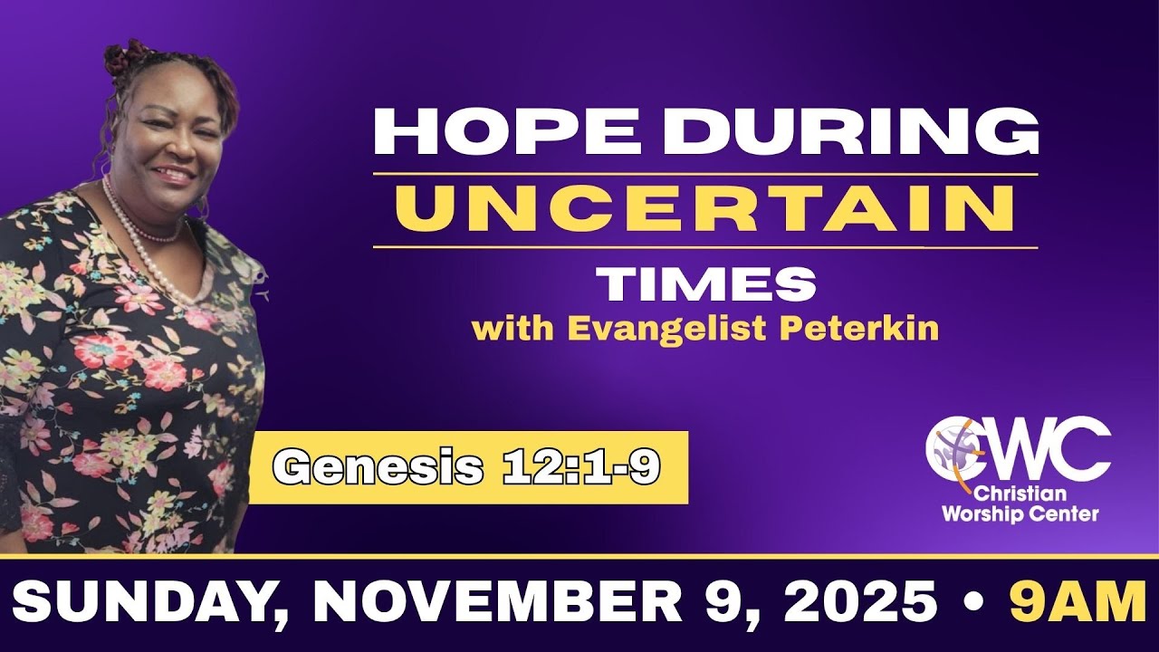 Sunday, November 9, 2025 | 9:00AM Worship Service | Evangelist Peterkin