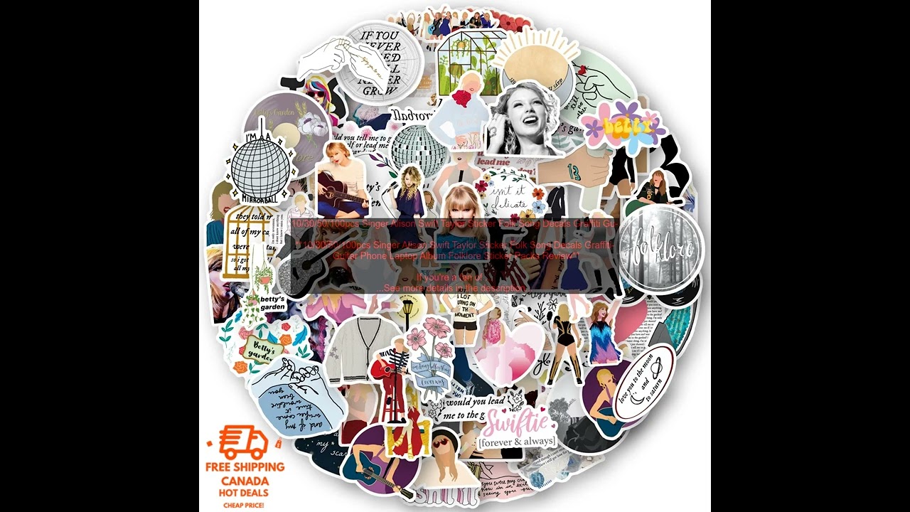 1005004903640901 10 30 50 100pcs Singer Alison Swift Taylor Sticker Folk Song Decals Gr