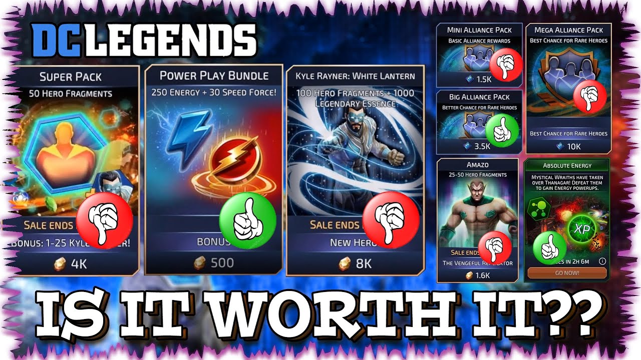 WHAT TO SPEND YOUR GEMS/CURRENCY ON!! Beginner Guide To The Store Offers!! Worth It?? DC Legends