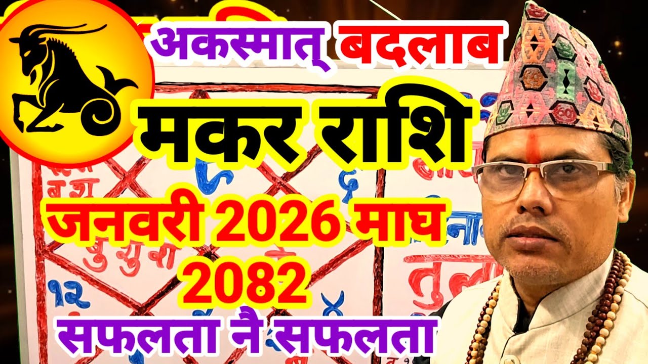 #अकस्मात् जीवनमा बदलाब सहित सफलता प्राप्ति अनेकौं राजयोग #मकरराशि #makarrashi #तारानाथ_भण्डारी 