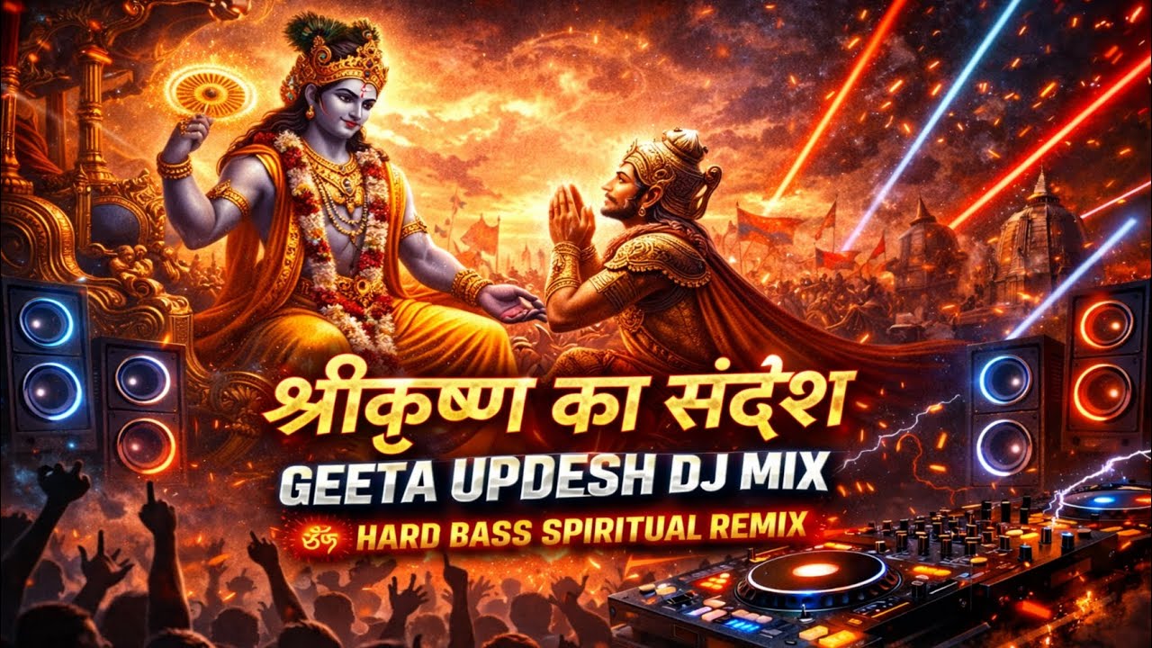 श्रीकृष्ण का संदेश | Geeta Updesh DJ Mix 💥🕉️ Hard Bass Spiritual Remix