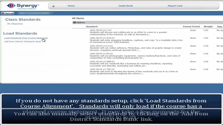 HSD Standards Reports: Secondary Schools