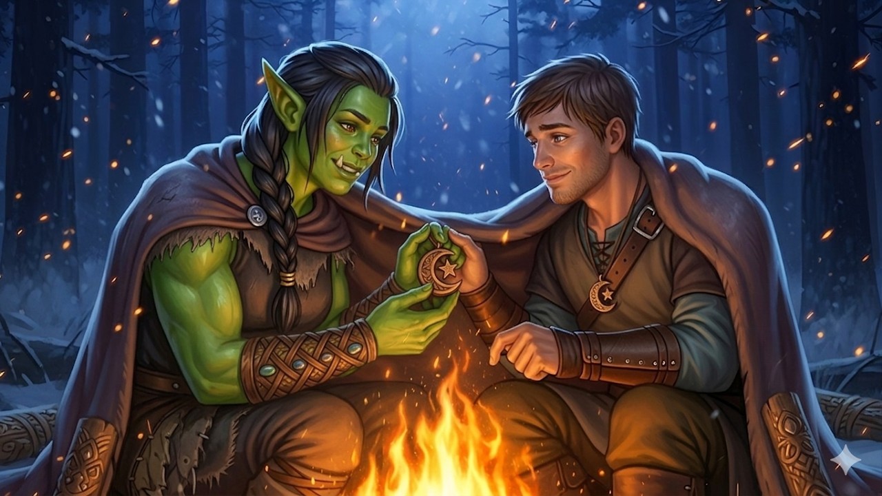 «Я не могу вернуться назад» — Он поделился своим огнём с беглой принцессой орков, ищущей свободы.