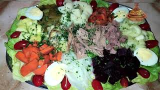 Salad with  Grilled vegetables - سلطة منوعة للمناسبات بالخضر المشوية مع صلصة مرافقة  - salade variée
