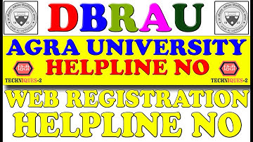 dr bhimrao ambedkar university helpline number dbrau web registration helpline number
