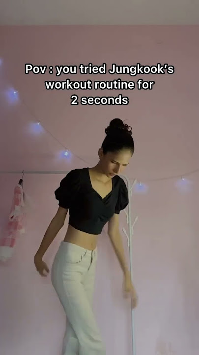I Tried BTS JUNGKOOK’s Workout Routine 💜🏋🏻💪🏻 #jungkook #bts #shorts #youtubeshorts