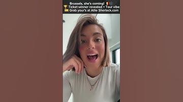 Allie Sherlock Heading to Brussels 🇧🇪 | Tour Hype & Ticket Winner! #alliesherlock #dublin #irish
