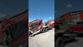 Missing wheel skid steer #construction #concretework #concrete