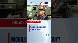 Download Lagu Mobile police on duty in bitter winter MP3