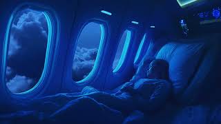 Famous First Class Night Flight Ambience | Jet Engine Sound for BEST SLEEP | Soothing White Noise Profile