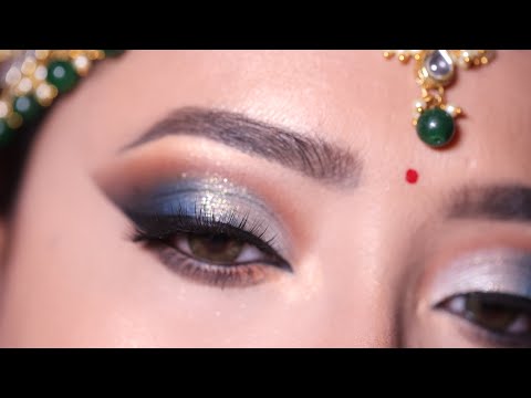 BRIDAL Blue Smokey Eyeshadow Look || Easy to create Eye Makeup Tutorial || Shilpa